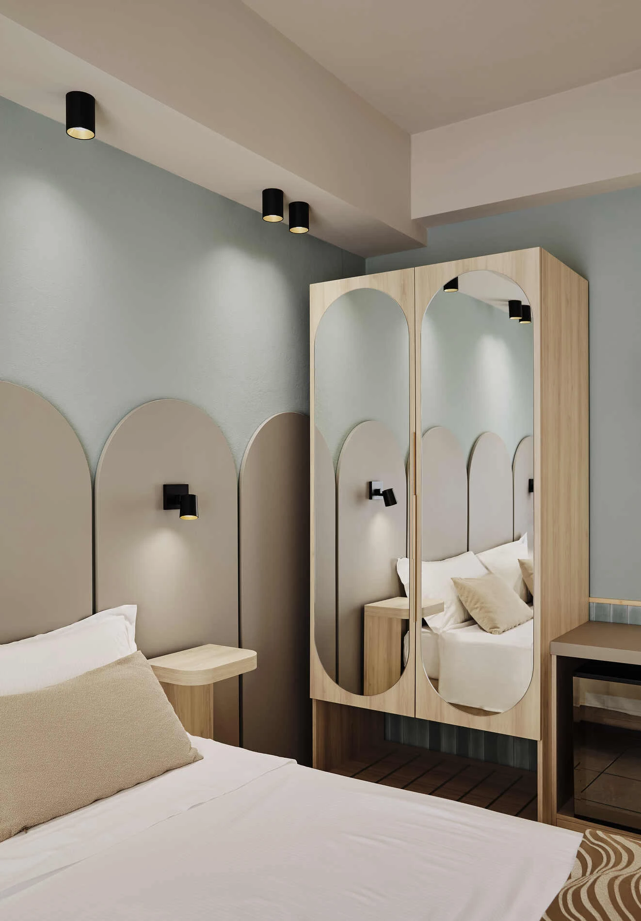 Custom-made furnishings for hotel rooms